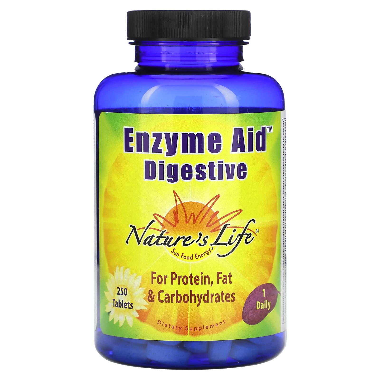 Nature’s Life, Enzyme Aid Digestive, 250 Tablets UPC 040647002142 | HiLife Vitamins